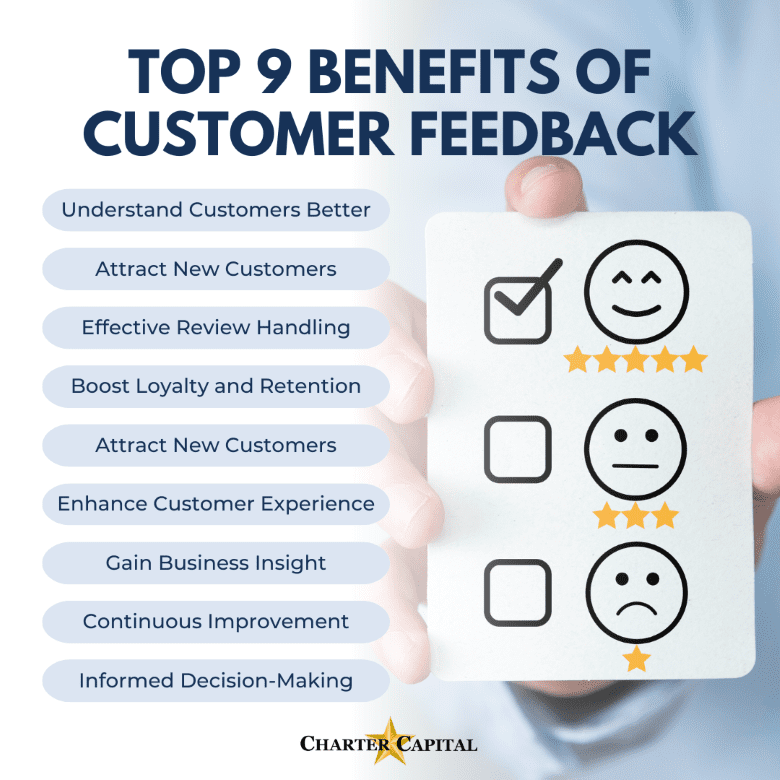 Top 9 Benefits of Customer Feedback Infographic